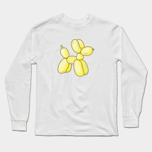 Pastel Yellow Balloon Dog Animal Long Sleeve T-Shirt